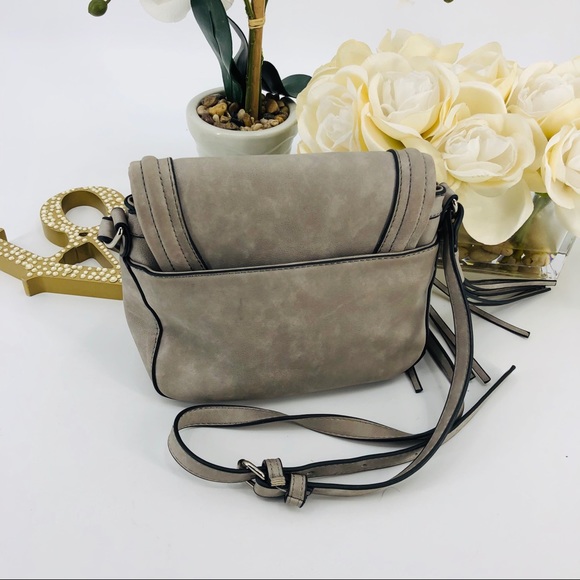 Faux Suede Fringe Crossbody Bag - Picture 3 of 8